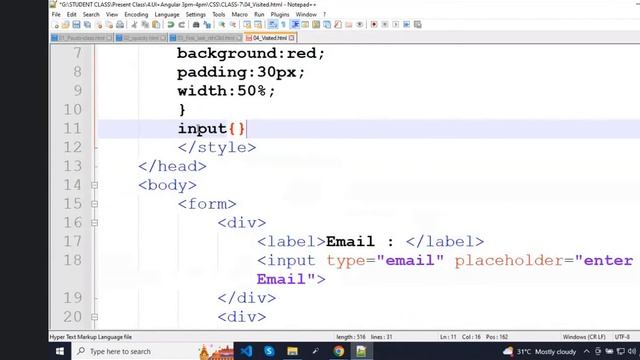 CSS ||CLASS 7 ||PSUDO CLASS and ELEMENTS|| ATTRIBUTE SELECTORS|| FORMS DESIGN ||OPACITY смотреть онлайн
