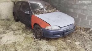 Американец полностью отреставрировал Honda Civic ПОЛНАЯ ПОСТРОЙКА