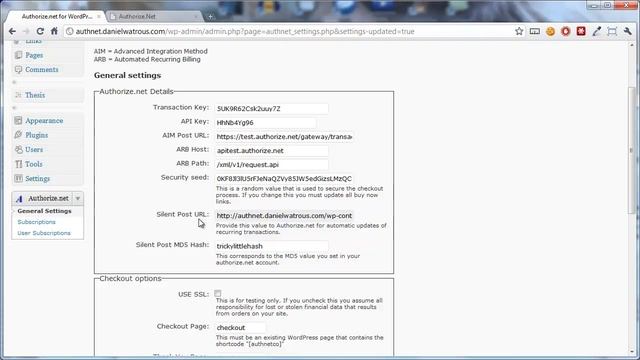 Authorize.net for WordPress API and Transaction Key Integration смотреть онлайн
