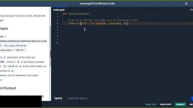 Day 11: Decode Binary Coded Messages in Python | messageFromBinaryCode - CodeSignal смотреть онлайн