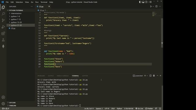Intro to Python episode 22 - functions смотреть онлайн