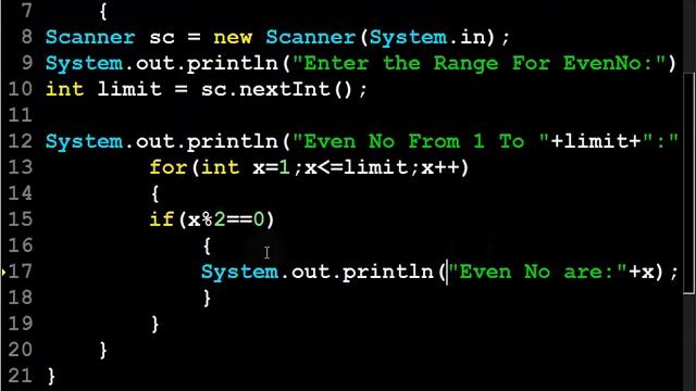 Java Program To Print A List Of Even Number!! смотреть онлайн