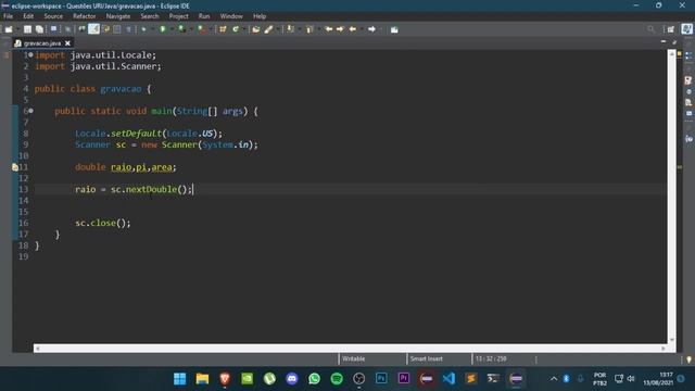 URI questão 1002 (Java) | Resolvendo questões (Java) #2 смотреть онлайн