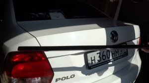 Установка лип-спойлера на VW Polo sedan