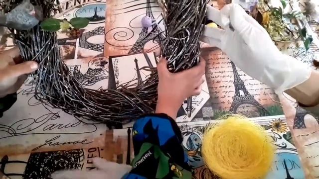 Пасхальный венок из сухоцветов, своими руками. смотреть онлайн