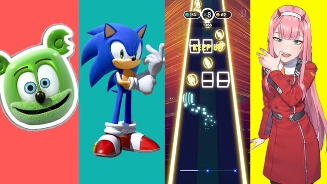 BEAT HIT MOBILE GAME | Gummy Bear vs Sonic the hedgehog vs Among Us vs 2 Phùt Hon | Panthera Plays смотреть онлайн