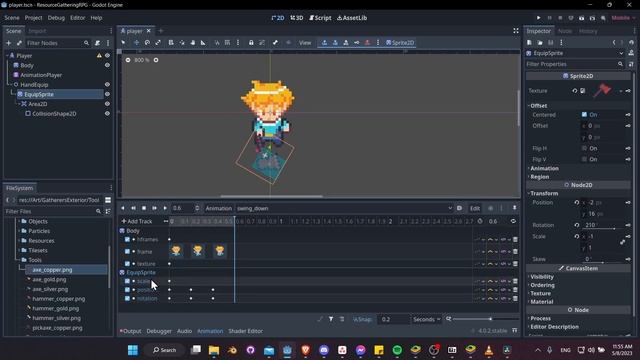 Making a Player Character with Animations, Movement, and Collisions ~ Godot 4 Tutorial смотреть онлайн