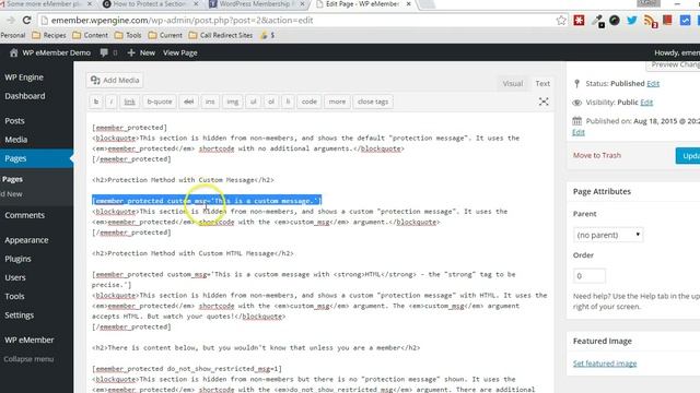 WP eMember Section Protection Tutorial смотреть онлайн