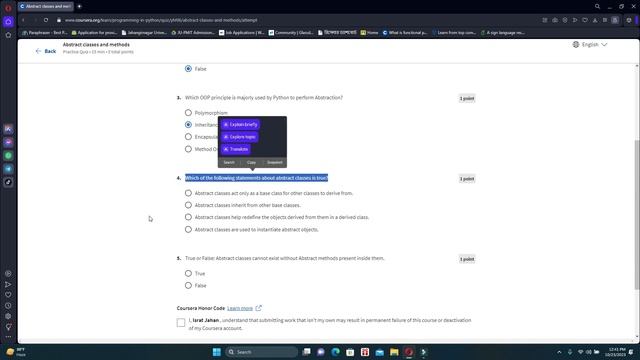 Abstract classes and methods Coursera | Programming in Python смотреть онлайн