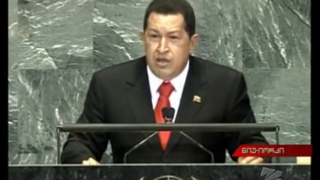 Hugo Chavez Singing In UN
