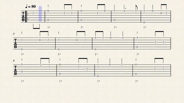 TAB Lullaby Johannes Brahms