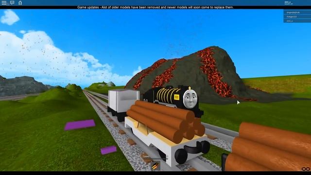 Thomas and Friends Hiro toy trains and volcano on Roblox Train Games for kids смотреть онлайн