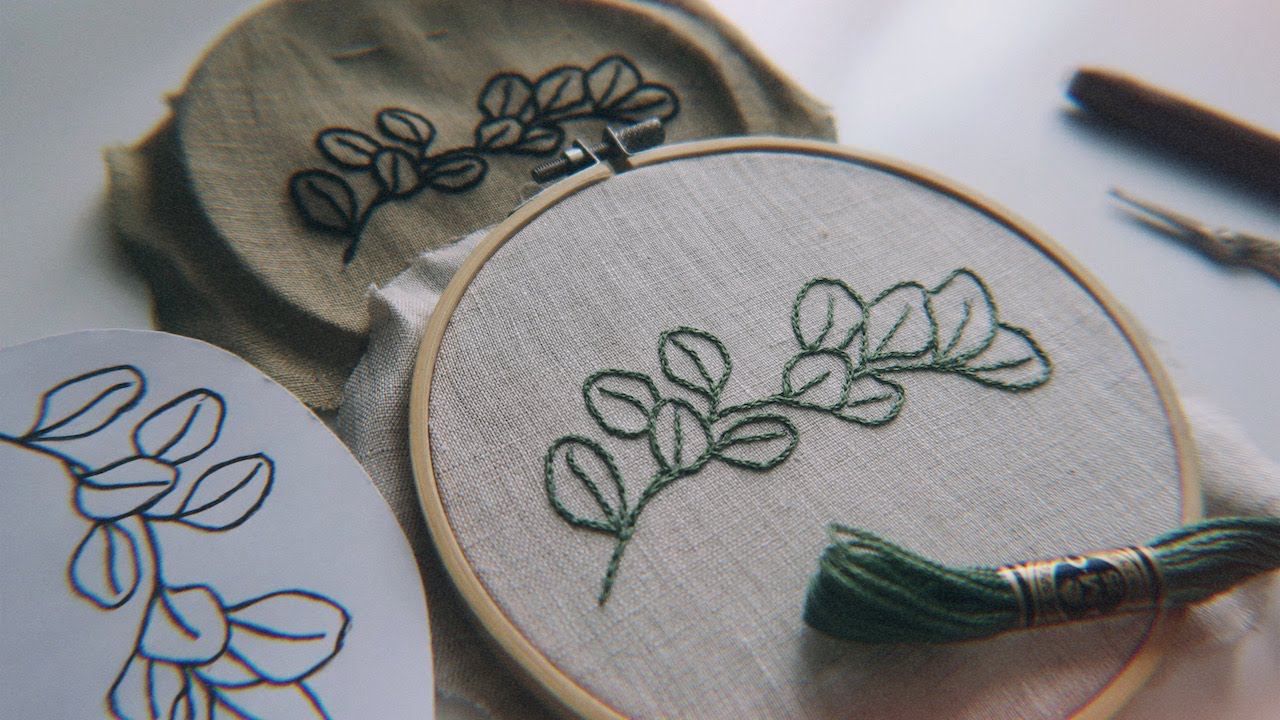 Мастер-класс Контурная вышивка | шов «в раскол» смотреть онлайн