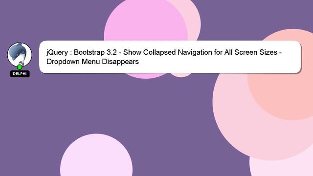 jQuery : Bootstrap 3.2 - Show Collapsed Navigation for All Screen Sizes - Dropdown Menu Disappears смотреть онлайн