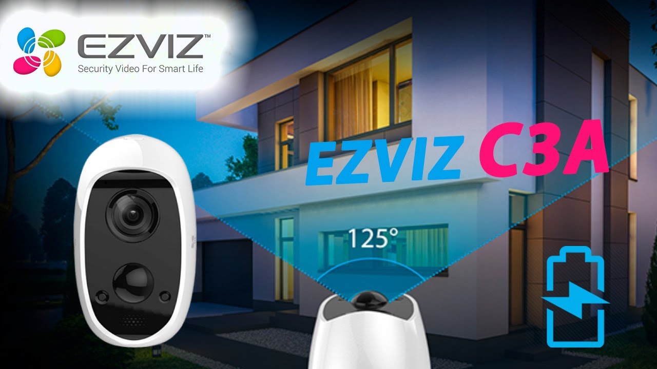 Аккумуляторная беспроводная WI-FI IP камера 2Мп EZVIZ CS-C3A.mp4