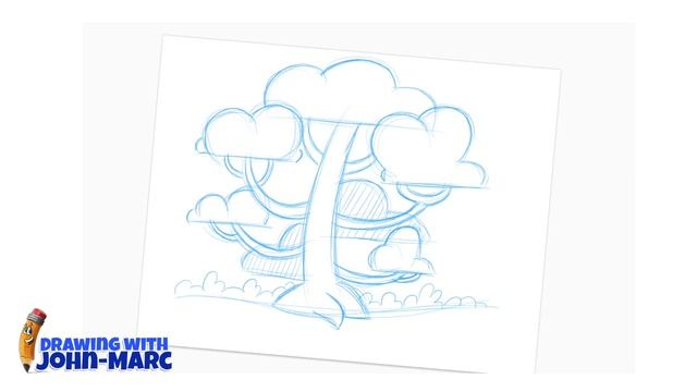 How to draw watch the artist draw Stylized Tree смотреть онлайн