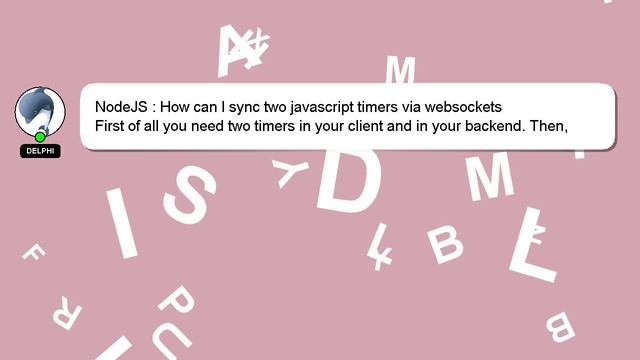 NodeJS : How can I sync two javascript timers via websockets смотреть онлайн