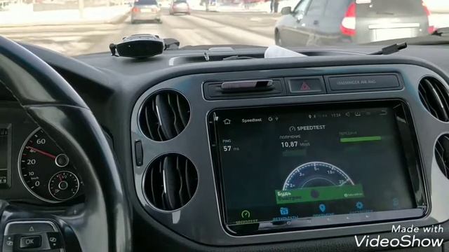 Магнитола на Андроиде с 4g модемом (тест скорости интернета) смотреть онлайн