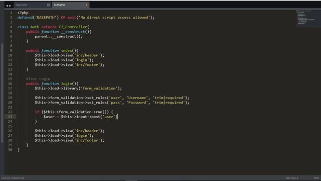 Codeigniter Authorization and Validation with aauth Part 2 смотреть онлайн