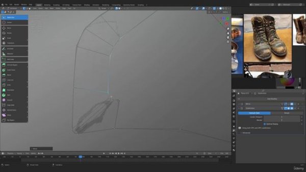 Creating a Hero Weapon for Games - Часть 33 - Cap and Shoe Retopo