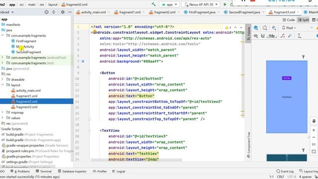 Fragments in ViewPager2 with TabLayout in android смотреть онлайн