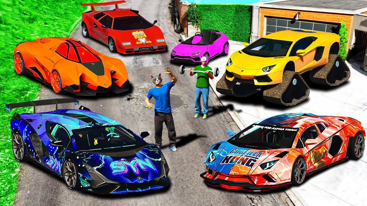 УГНАЛ ВСЕ СЕКРЕТНЫЕ ЛАМБОРГИНИ МАШИНЫ ДЛЯ МУРКИ! УРУС, АВЕНТАДОР, НА ГУСЕНИЦАХ ГТА 5 МОДЫ РАЙЛЮХА смотреть онлайн