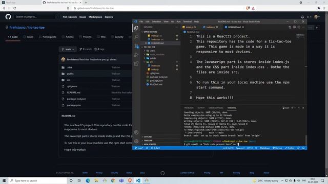 ReactJS#1.3:Tic Tac Toe game using ReactJS (3/3)- Deploying website onto the web for free!!! смотреть онлайн