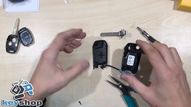 Замена корпуса ключа Хонда в выкидной ключ HONDA accord, civic, cr-v, pilot смотреть онлайн