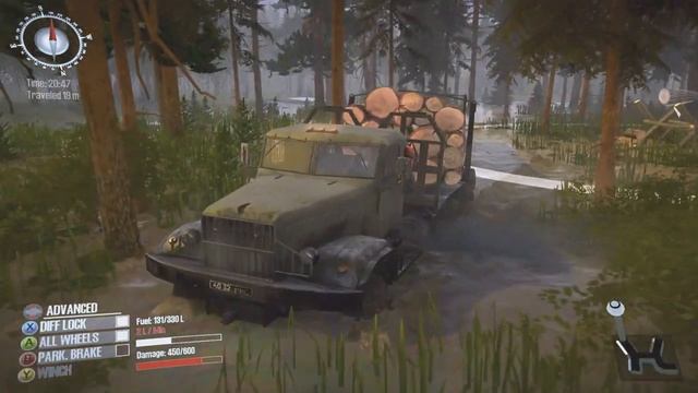 Mudrunner: all-wheel drive Kamaz | Trip to the swamp to repair the timber truck смотреть онлайн