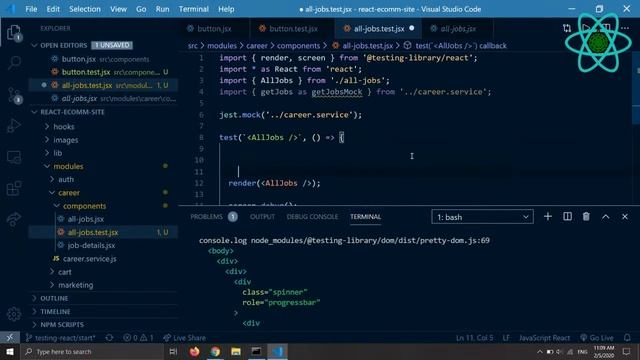 Automated Testing: Testing React Application смотреть онлайн