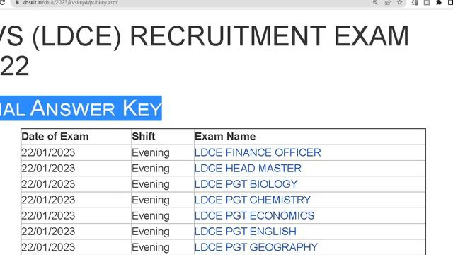 KVS RELEASED FINAL ANSWER KEYS ALL POSTS ALL SUBJECTS LDCE EXAM 2022 II KVS NEW NOTICE 28 MARCH 202 смотреть онлайн