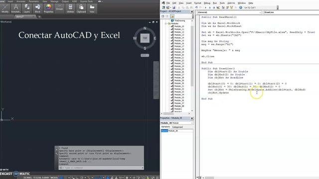 34. VBA AutoCAD - Como conectar Autocad con Excel смотреть онлайн
