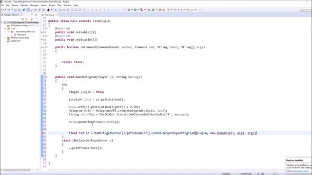 How to make Holograms | Bukkit Plugin Tutorial #9 | Spigot 1.12 смотреть онлайн
