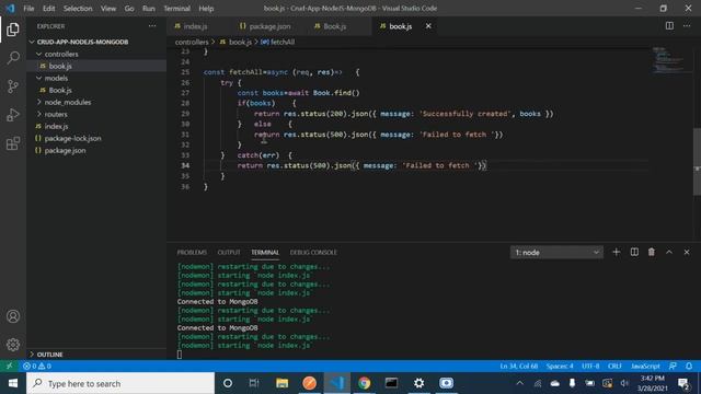 CRUD REST API w/ NodeJS & MongoDB смотреть онлайн