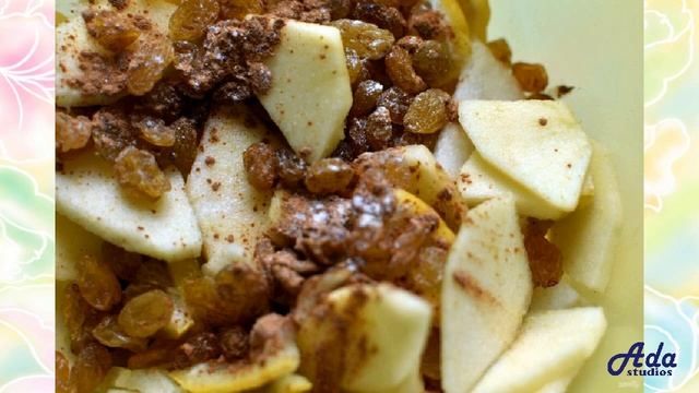 Галета с грушами, яблоками и изюмом Рецепт, пошаговый, как приготовить, видеорецеп смотреть онлайн