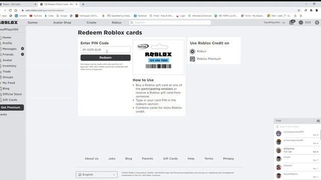 Roblox REDEEMING A ROBLOX GIFT CARD AND BUYING PREMIUM! смотреть онлайн