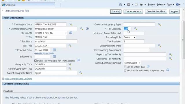 Tax In Oracle Apps смотреть онлайн