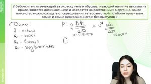 Как решать задачу на кроссинговер и сцепленное наследование ?