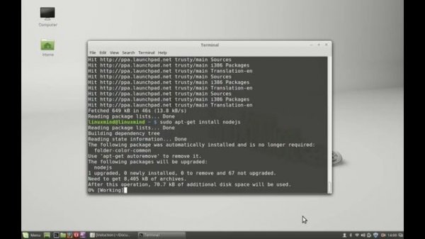 Install Nodejs 5.9.1 in Linux Mint 17.3 / Ubuntu via PPA