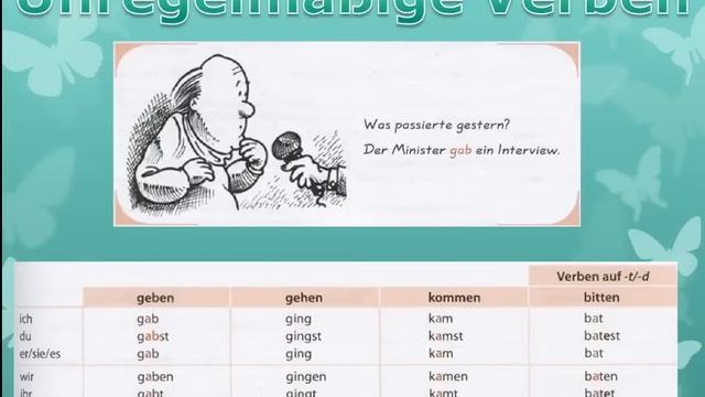 Präteritum Regelmäßige und unregelmäßige Verben смотреть онлайн