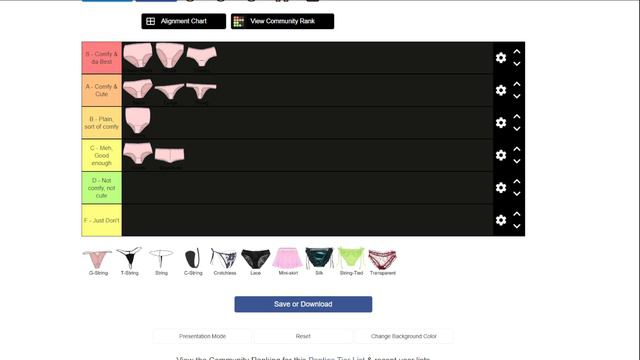 Femboy's Favorite Pantsu Tier List ~UwU~ | Tier Maker смотреть онлайн