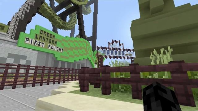 Minecraft Green Lantern: First Flight! SFMM Roller Coaster Recreation смотреть онлайн