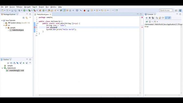 Java | Basic Hello World and Data Types | Eclipse смотреть онлайн