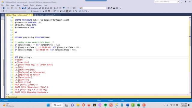 Call a SQL Server Stored Procedure using Excel Parameters (Part 2) смотреть онлайн