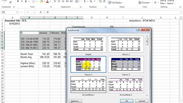 Excel 2013: AutoFormat смотреть онлайн