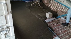 Заливка стяжки теплого пола