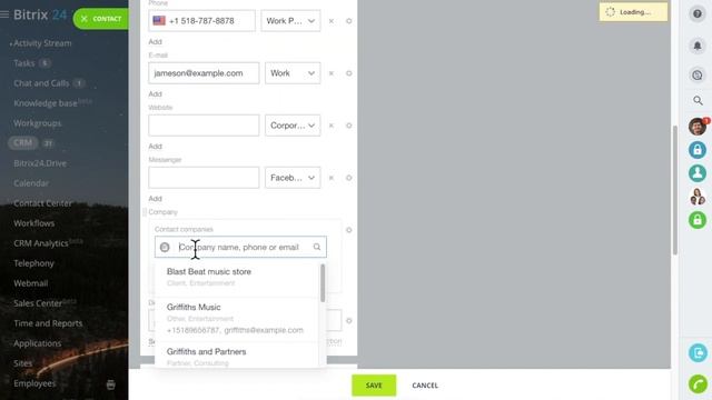 Free CRM - Add new contacts | Bitrix24 CRM смотреть онлайн