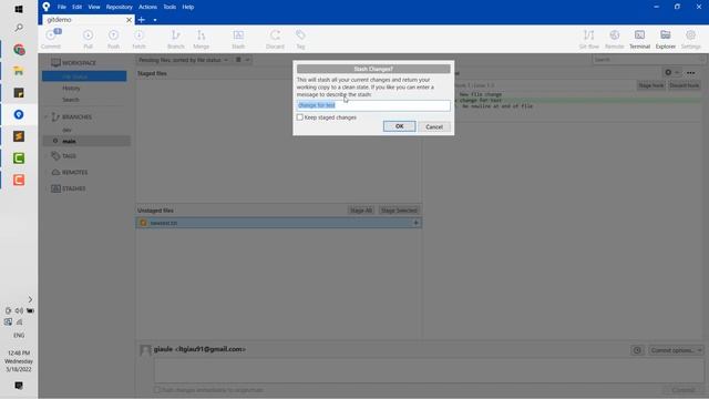 #Git #SourceTree | Git stash - Save changes away for later use. #Stashing смотреть онлайн
