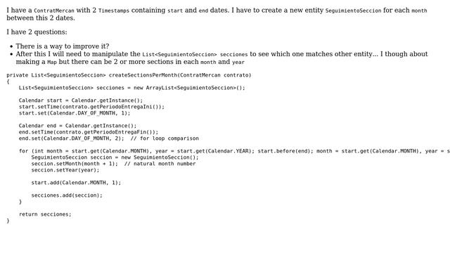 Code Review: Java loop extracting month and year between two dates смотреть онлайн