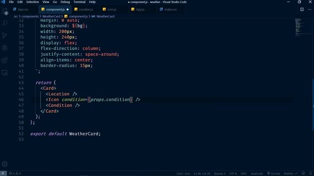 06- Finishing up the weather card - Learn React in 2020 смотреть онлайн